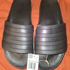 Adidas Adilette Aqua Men's Black Slide Sandals MENS SIZE 13/14